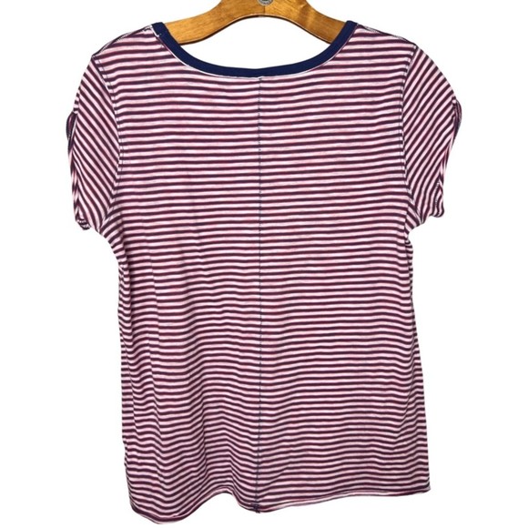 We the Free by Free People Cap-Sleeve Tee in Americana Stripes - M - Picture 3 of 4